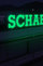 Werbeagentur · Detailaufnahme vom beleuchteten Logo des Schaeffler Gebäudes bei Nacht.